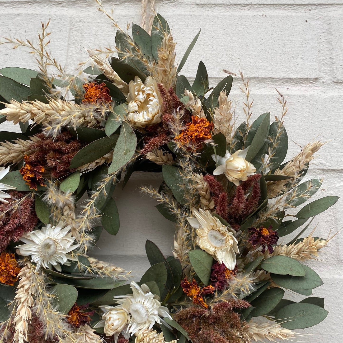 Dried flower wreath | Spring flowers | Farmhouse style | Farmhouse home | Country living | Farmhouse wreath | Easter wreath | 22cm |