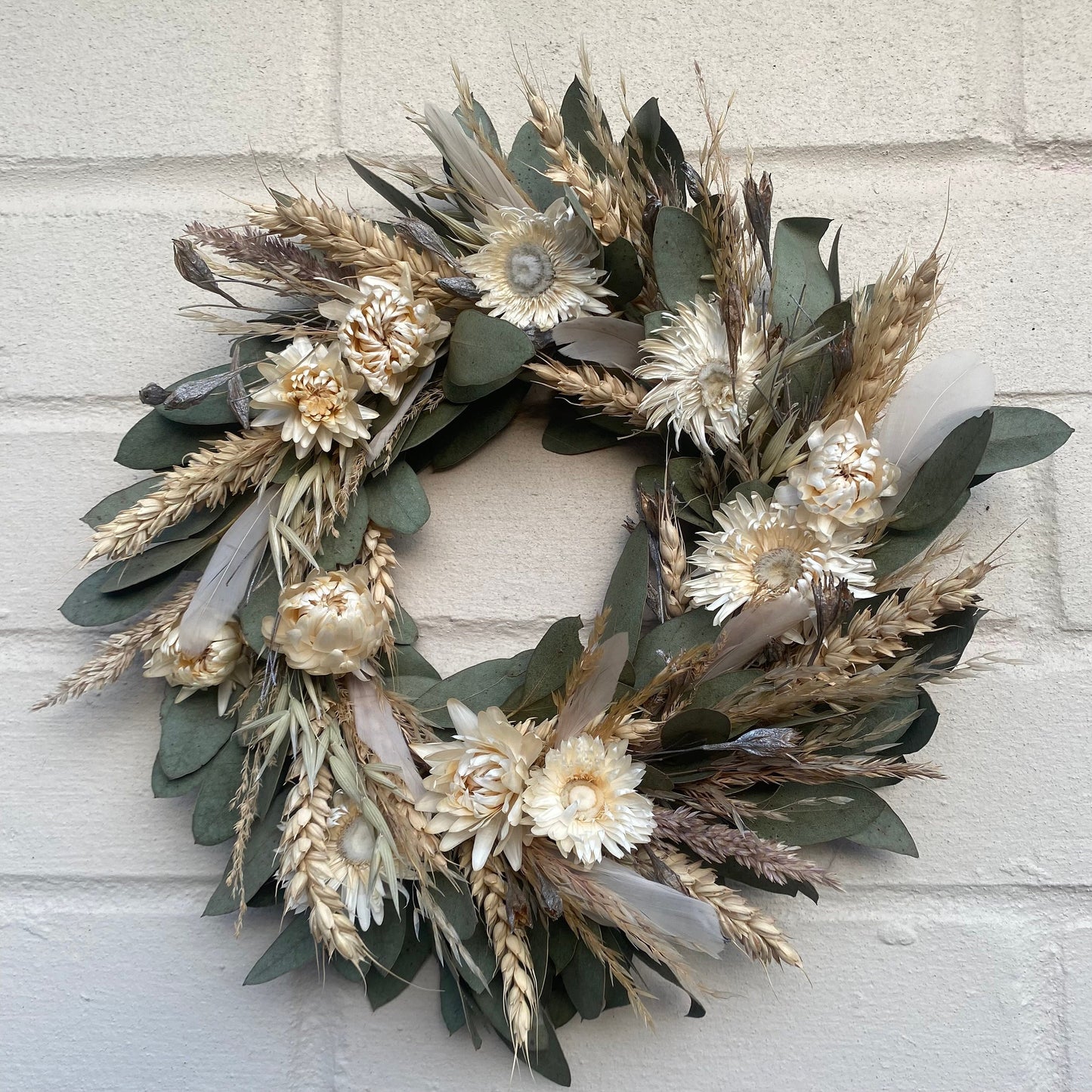 Everlasting dried flowers| Spring inspired decor | Spring dried flowers | Summer wreath | Summer inspired decor | Small Flower Wreath | 23cm