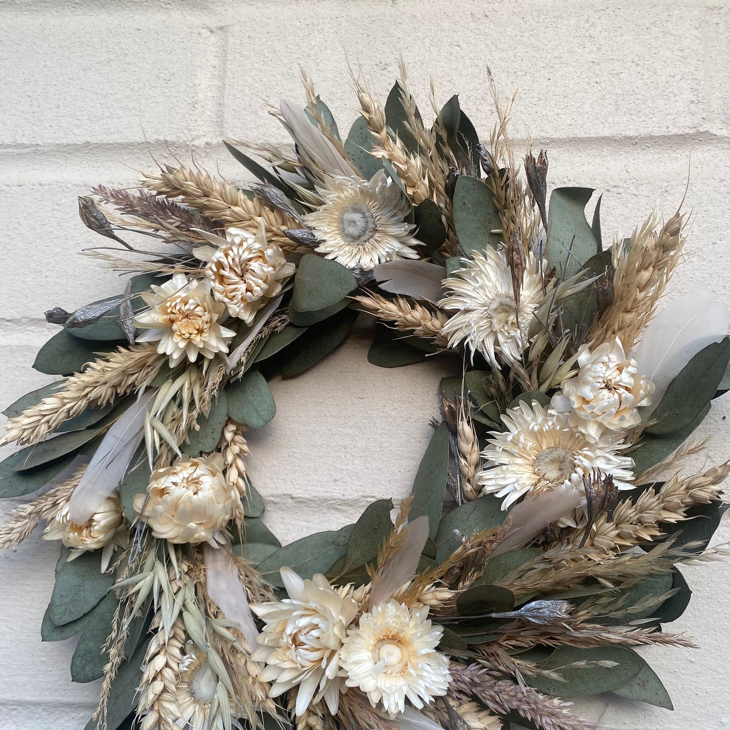 Everlasting dried flowers| Spring inspired decor | Spring dried flowers | Summer wreath | Summer inspired decor | Small Flower Wreath | 23cm