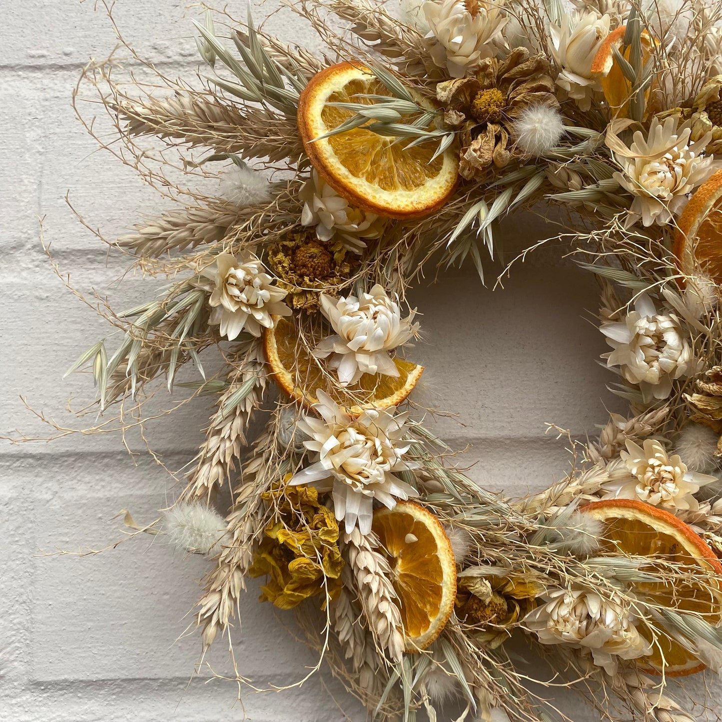 Dried flowers | Farmhouse style | Summer wreath | Country living | Front door decor | Farmhouse wreath | Spring decor | 22cm