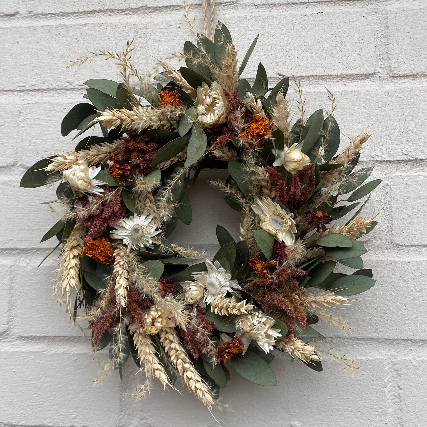 Dried flower wreath | Spring flowers | Farmhouse style | Farmhouse home | Country living | Farmhouse wreath | Easter wreath | 22cm |