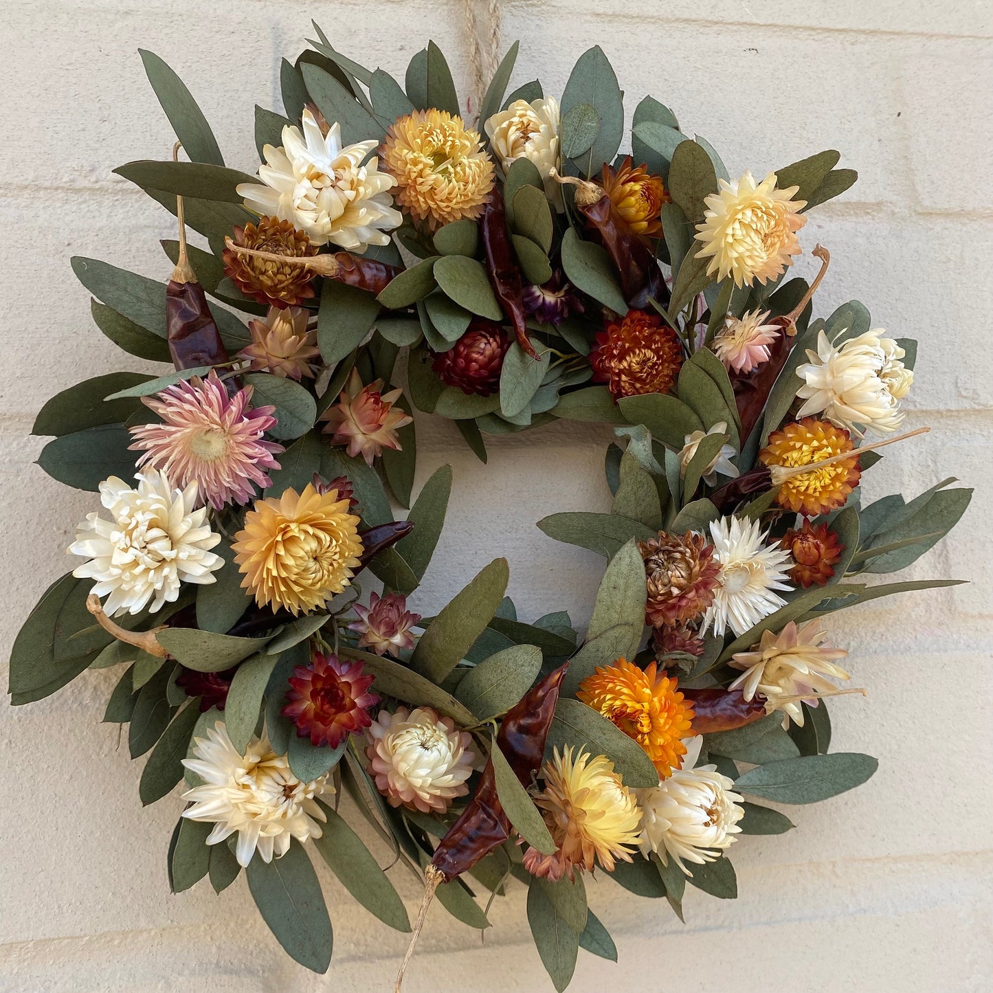 Spring dried flower wreath | Spring colours | Spring decor | Summer wreath | Everlasting dried flower wreath | Summer Door wreath | 22cm