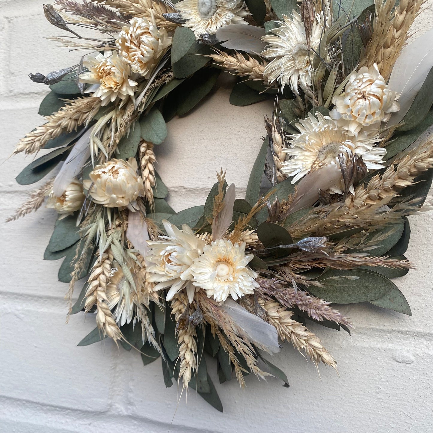 Everlasting dried flowers| Spring inspired decor | Spring dried flowers | Summer wreath | Summer inspired decor | Small Flower Wreath | 23cm