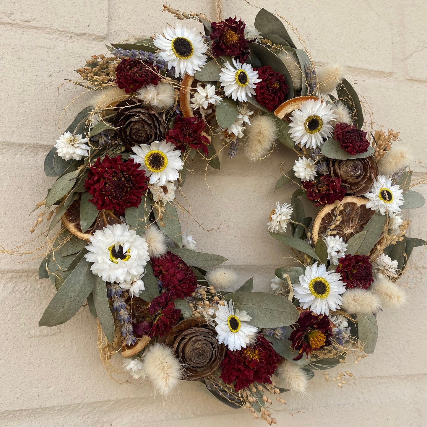 Dried flower wreath | Everlasting flower | Country living | Wreath | Farmhouse wreath | 22cm