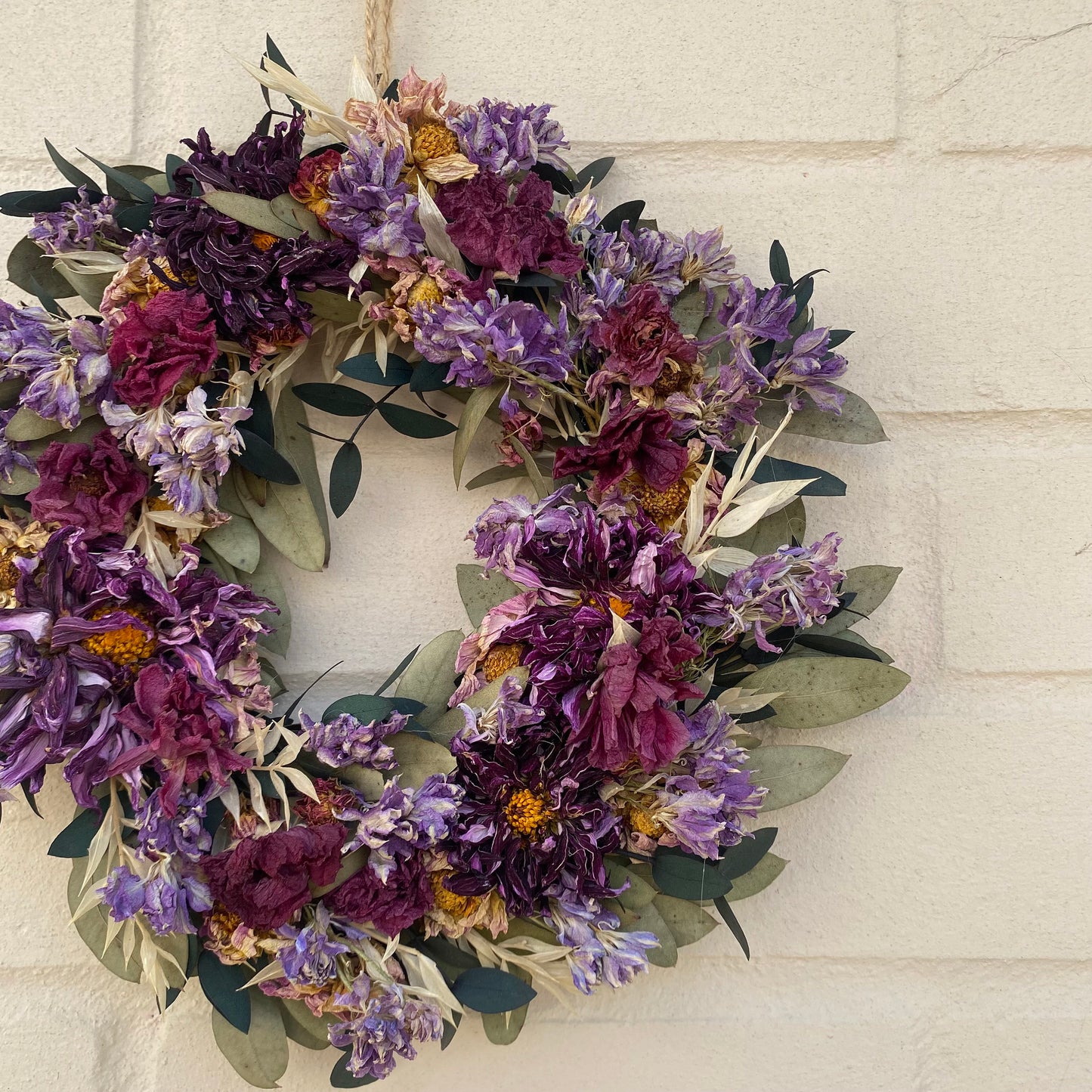 Dried flower wreath | Everlasting flower | Farmhouse style | Farmhouse home | Country living | Wreath | Farmhouse wreath | Wreath | 22cm