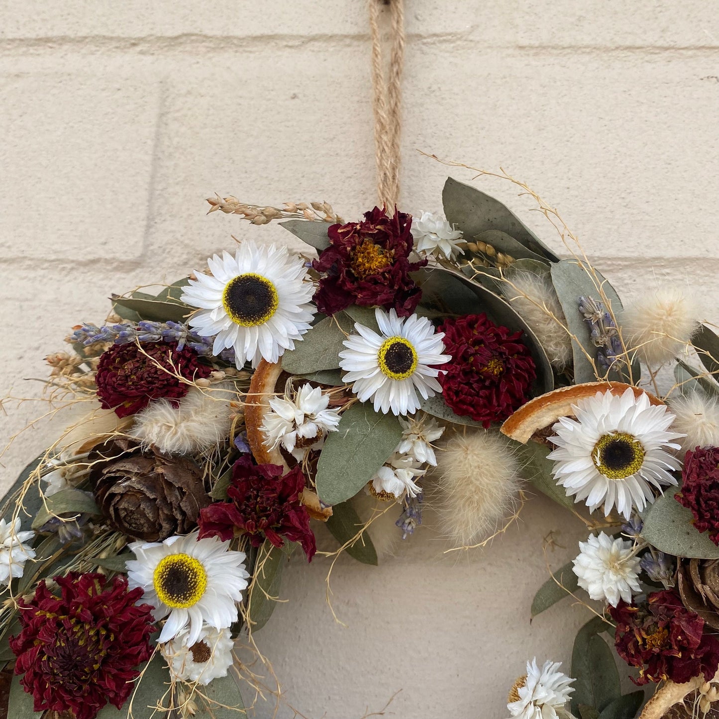 Dried flower wreath | Everlasting flower | Country living | Wreath | Farmhouse wreath | 22cm