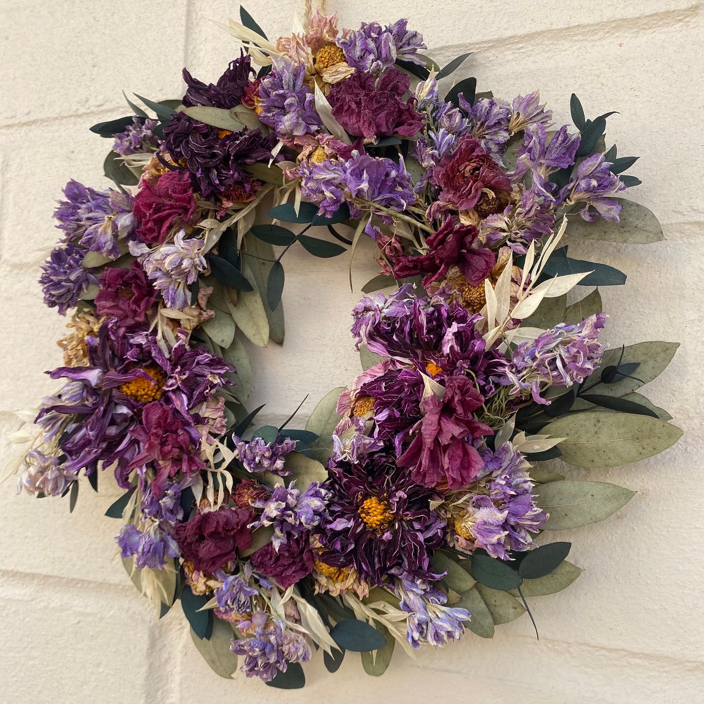 Dried flower wreath | Everlasting flower | Farmhouse style | Farmhouse home | Country living | Wreath | Farmhouse wreath | Wreath | 22cm