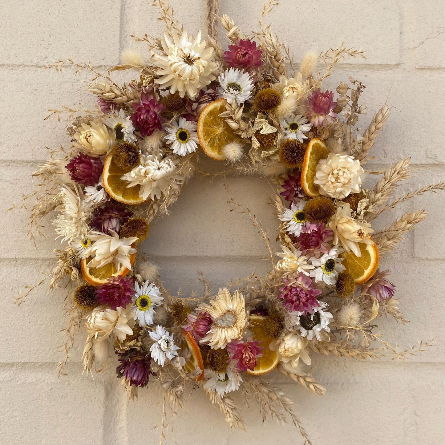 Spring dried flower wreath | Spring colours | Spring decor | Summer wreath | Everlasting dried flower wreath | Summer Door wreath | 23cm