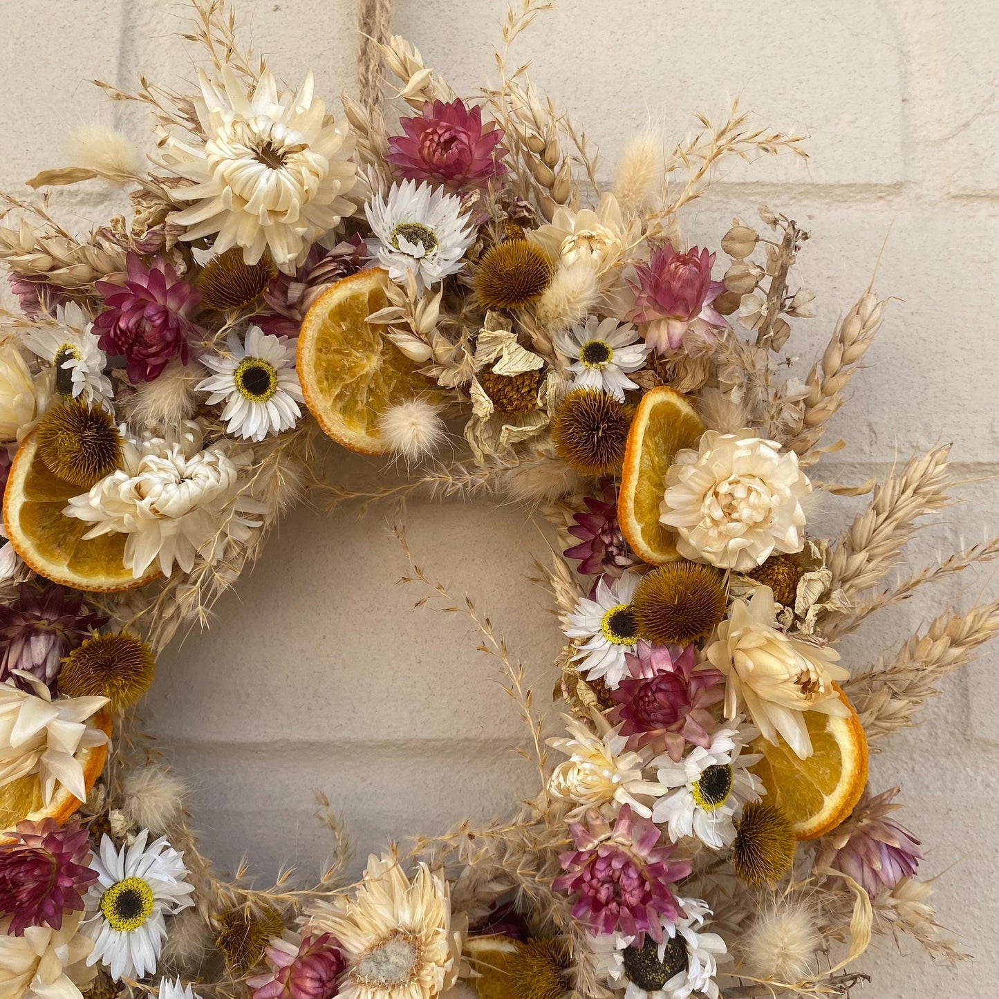 Spring dried flower wreath | Spring colours | Spring decor | Summer wreath | Everlasting dried flower wreath | Summer Door wreath | 23cm