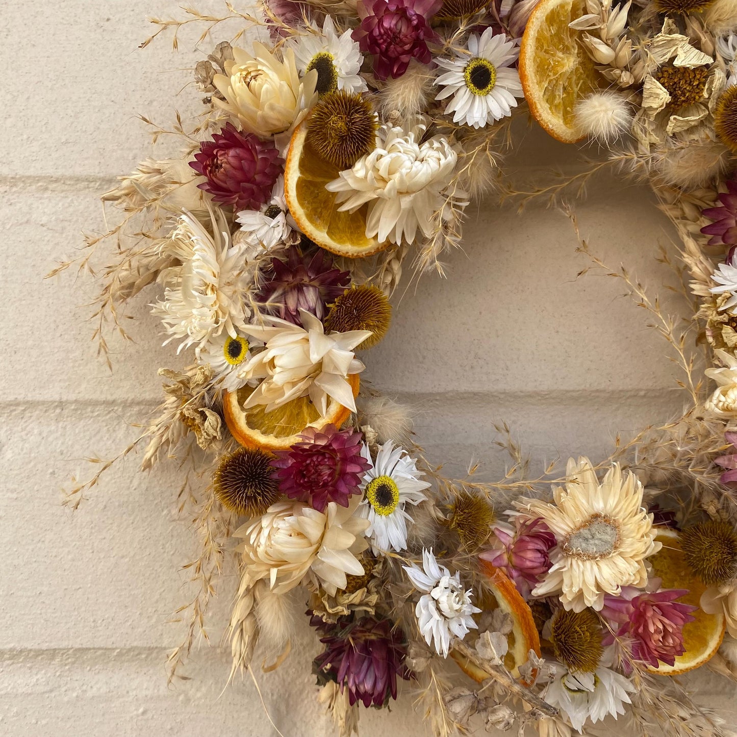 Spring dried flower wreath | Spring colours | Spring decor | Summer wreath | Everlasting dried flower wreath | Summer Door wreath | 23cm