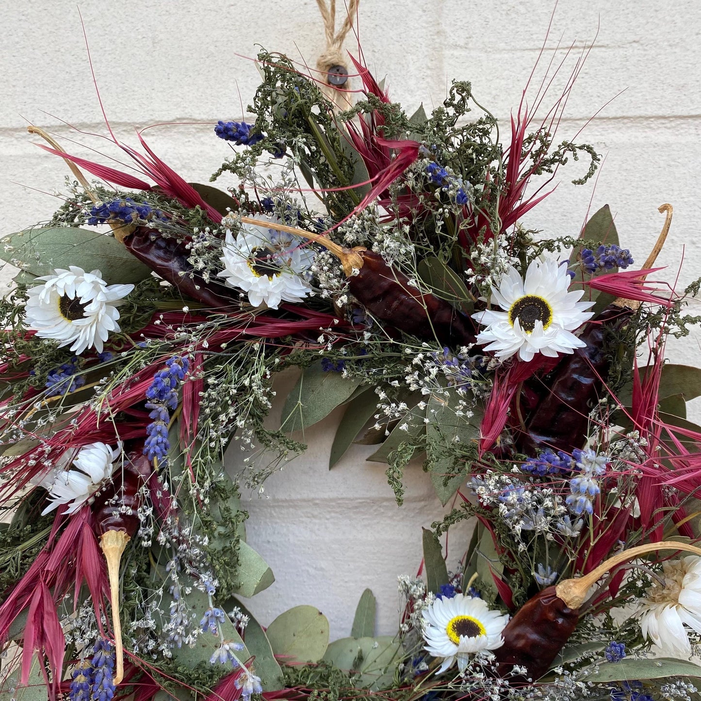 Dried flower wreath | Winter wreath | Winter home decor | Winter door wreath | Small wall decor | 25x25cm