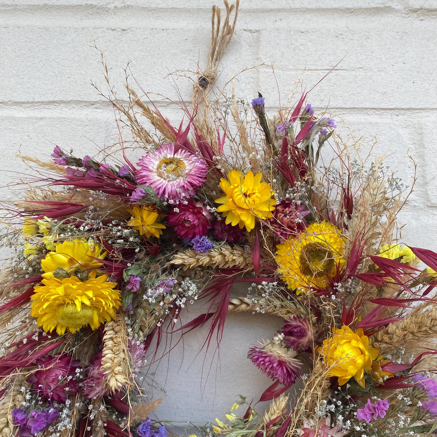 Everlasting flower | Autumn inspired decor | Autumn dried flowers | Small Dried Flower Wreath | Everlastings | Autumnal Home Decor | 25cm