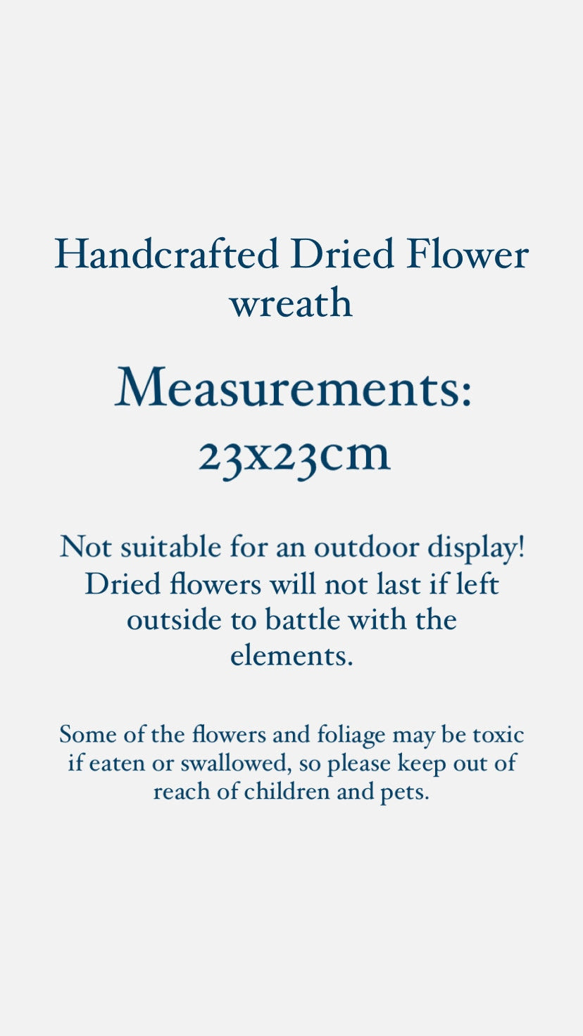 Everlasting dried flowers| Autumn inspired decor | Dried flowers | Autumn wreath | Autumnal inspired decor | 23cm