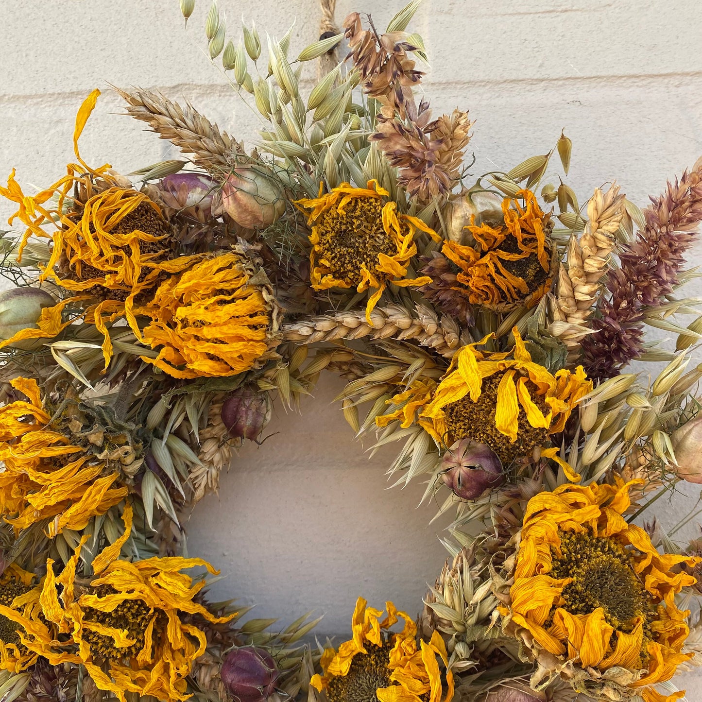 Everlasting flower | Dried flowers | Winter wreath | Christmas Farmhouse | 25x25cm