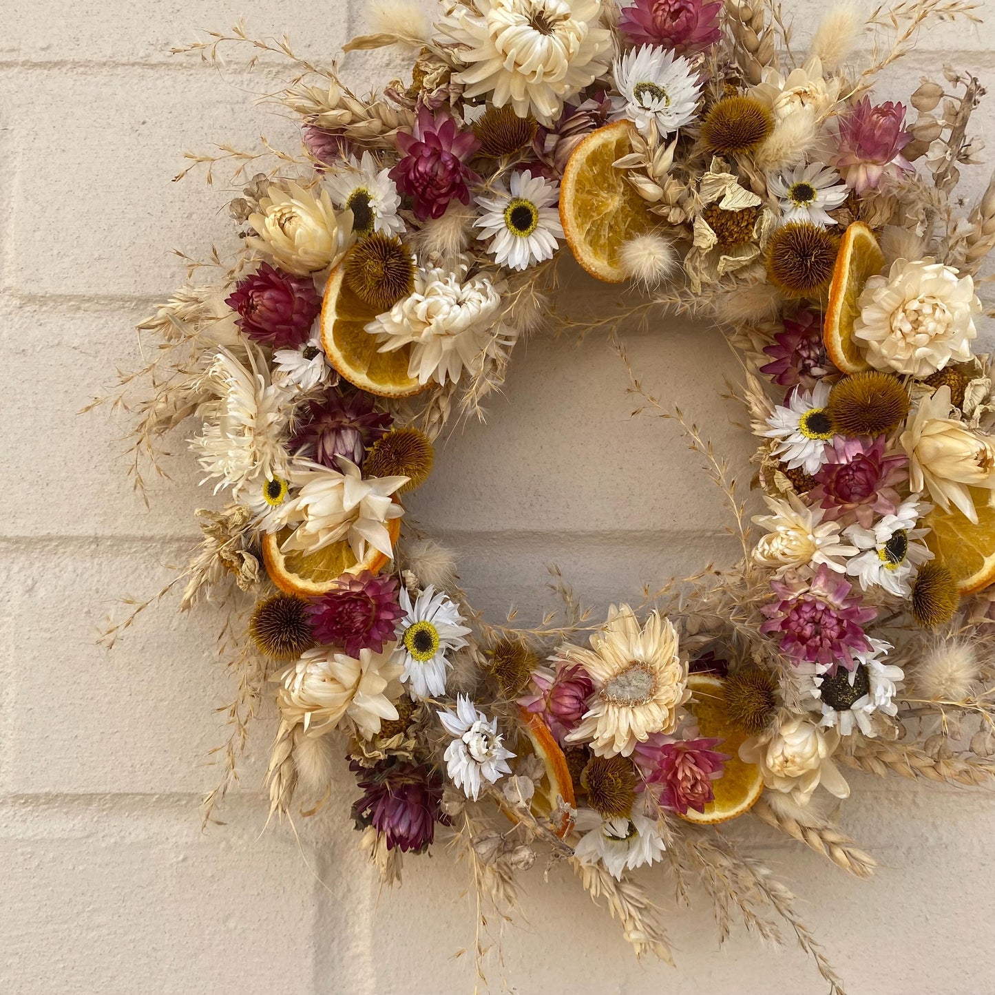 Spring dried flower wreath | Spring colours | Spring decor | Summer wreath | Everlasting dried flower wreath | Summer Door wreath | 23cm