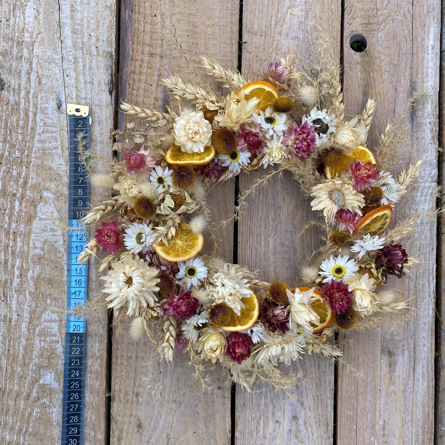 Spring dried flower wreath | Spring colours | Spring decor | Summer wreath | Everlasting dried flower wreath | Summer Door wreath | 23cm