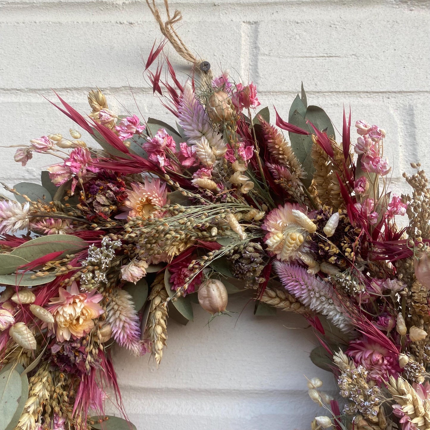 Everlasting dried flowers| Autumn inspired decor | Autumn dried flowers | Fall wreath | Fall inspired decor | Small Dried Flower | 38x38cm