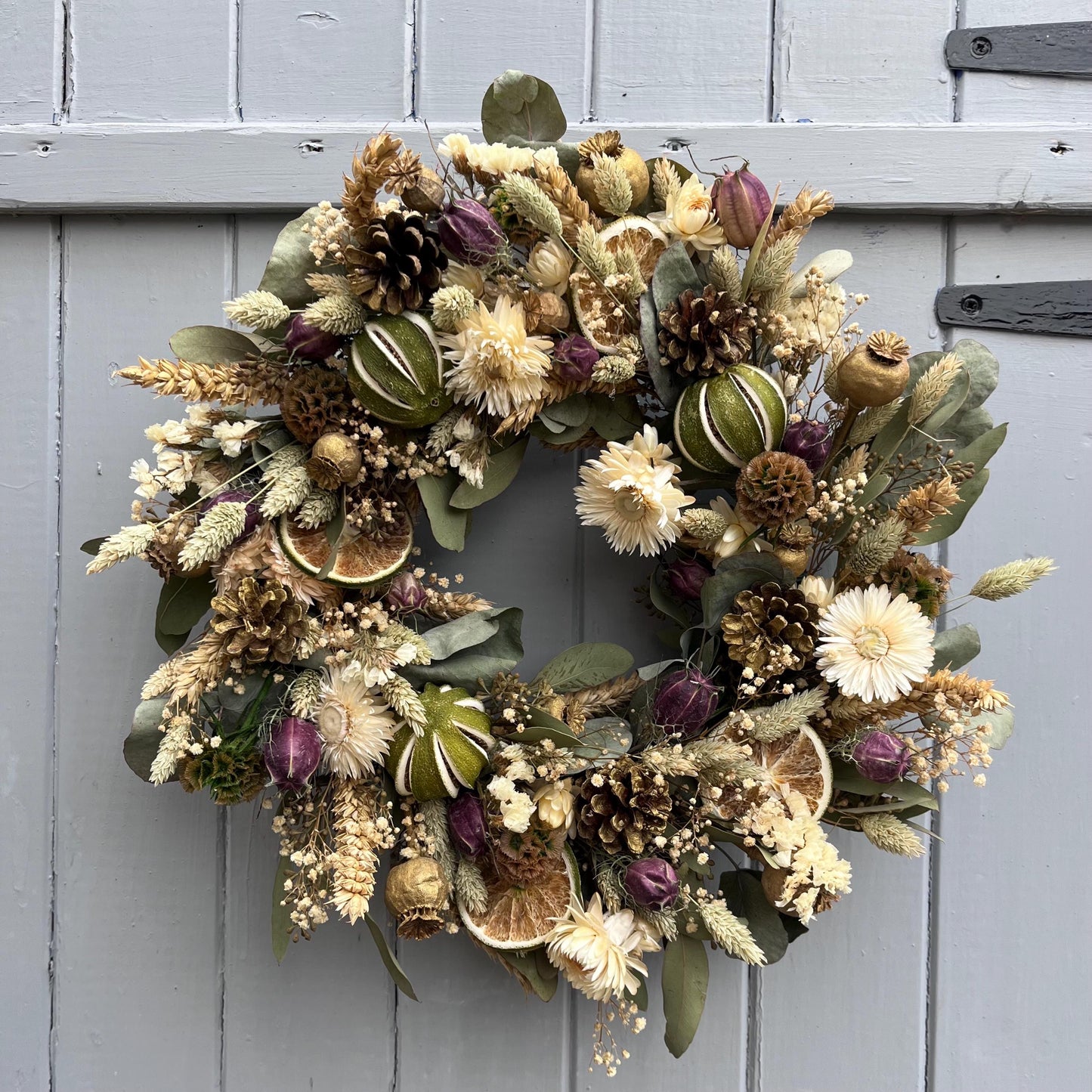 Dried flower wreath making kit | Christmas wreath making | Winter wreath | Make your own | Craft kits | 25cm wreath