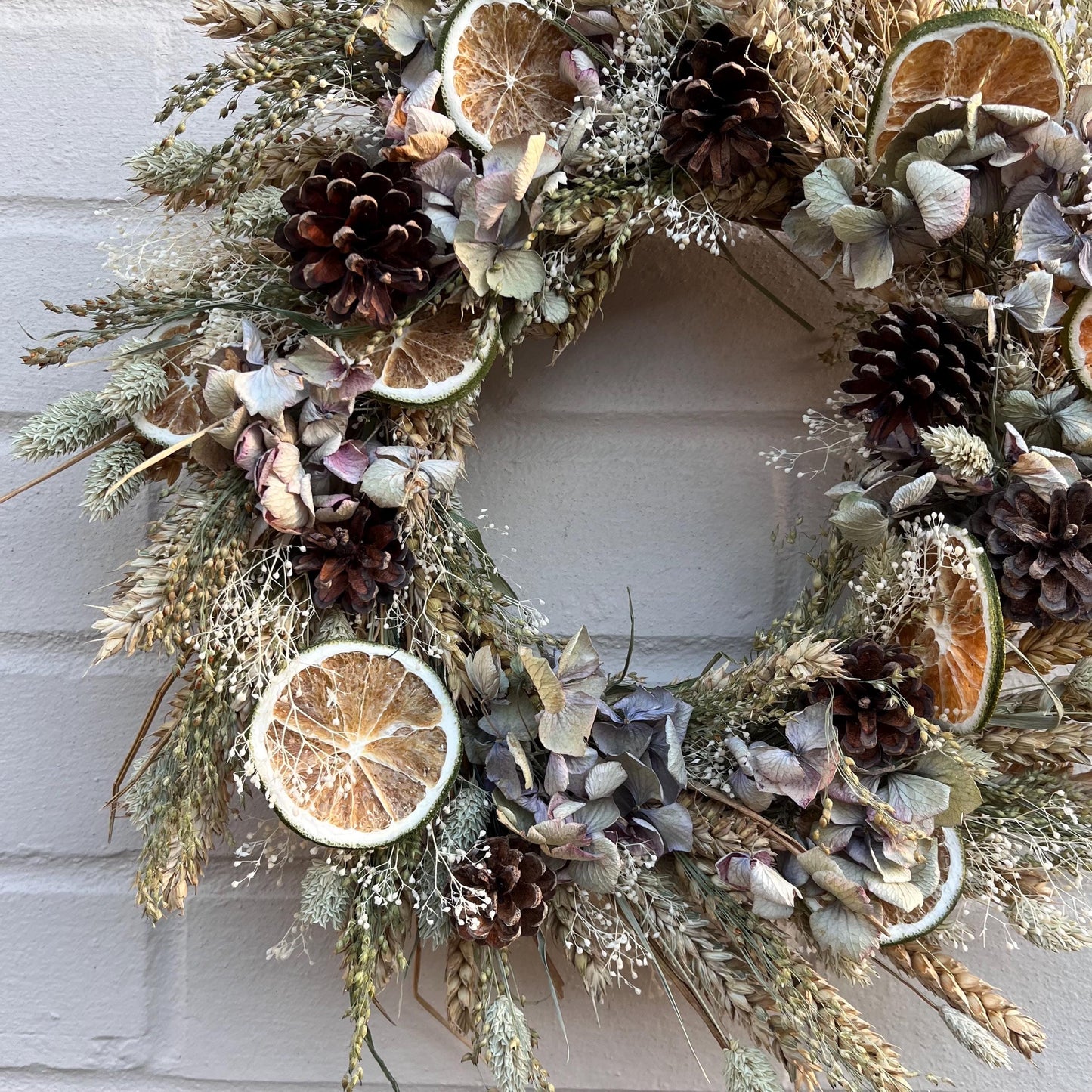 Dried flower wreath | Everlasting flower | Farmhouse style | Farmhouse home | Country living | Farmhouse wreath | Flower wreath | 30cm