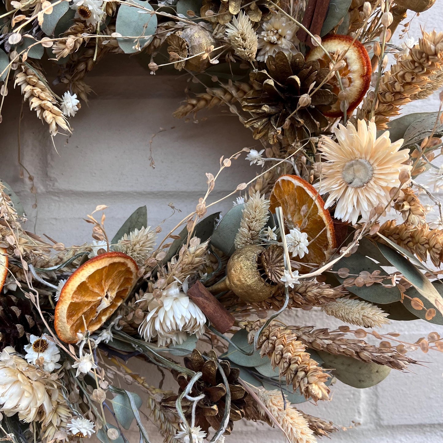 Dried flower wreath | Everlasting flower | Farmhouse style | Farmhouse home | Country living | Farmhouse wreath | Flower wreath | 30cm