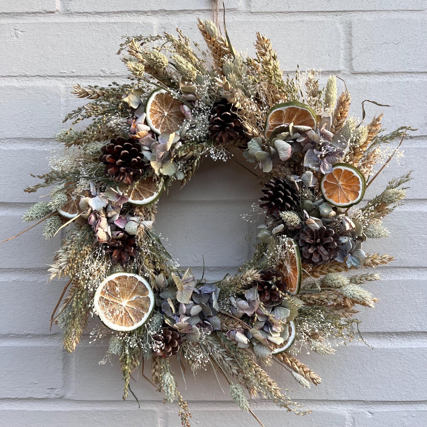 Dried flower wreath | Everlasting flower | Farmhouse style | Farmhouse home | Country living | Farmhouse wreath | Flower wreath | 30cm