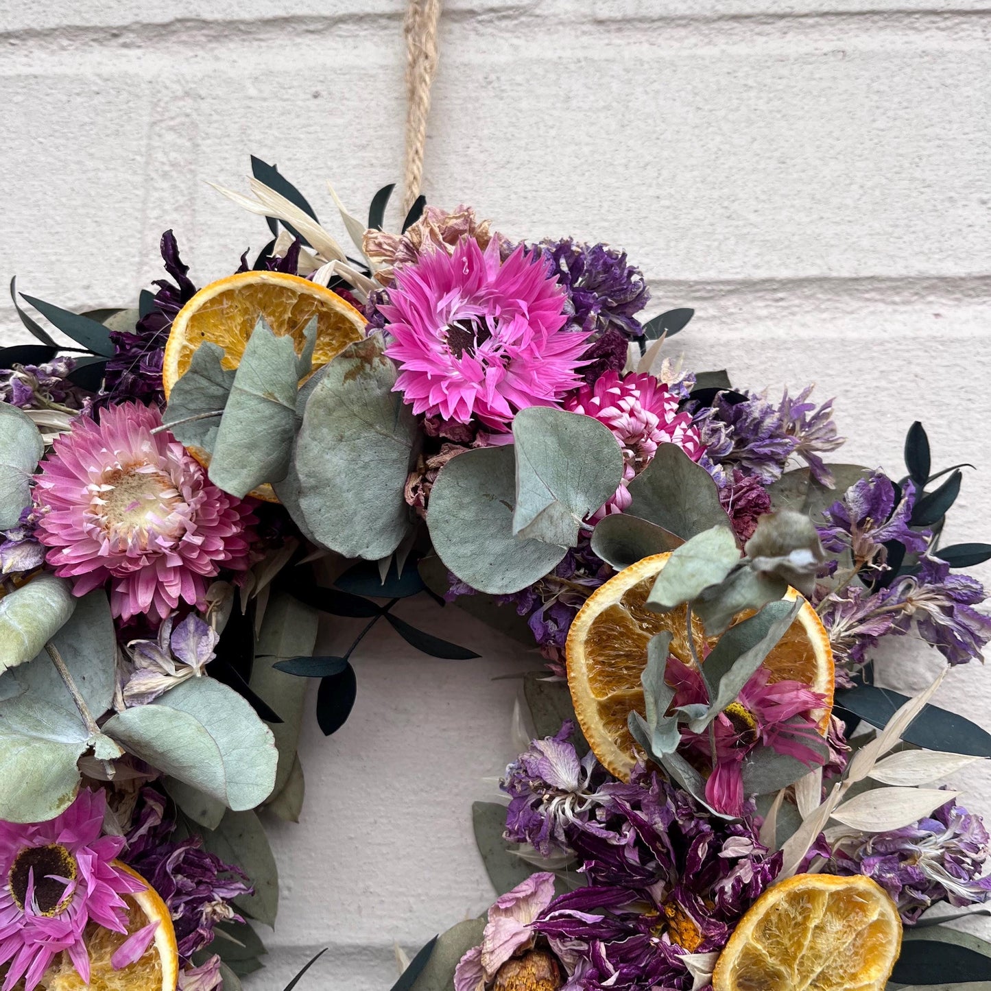 Everlasting dried flowers| Spring inspired decor | Spring dried flowers | Easter farmhouse decor | Small Dried Flower Wreath | 25x25cm