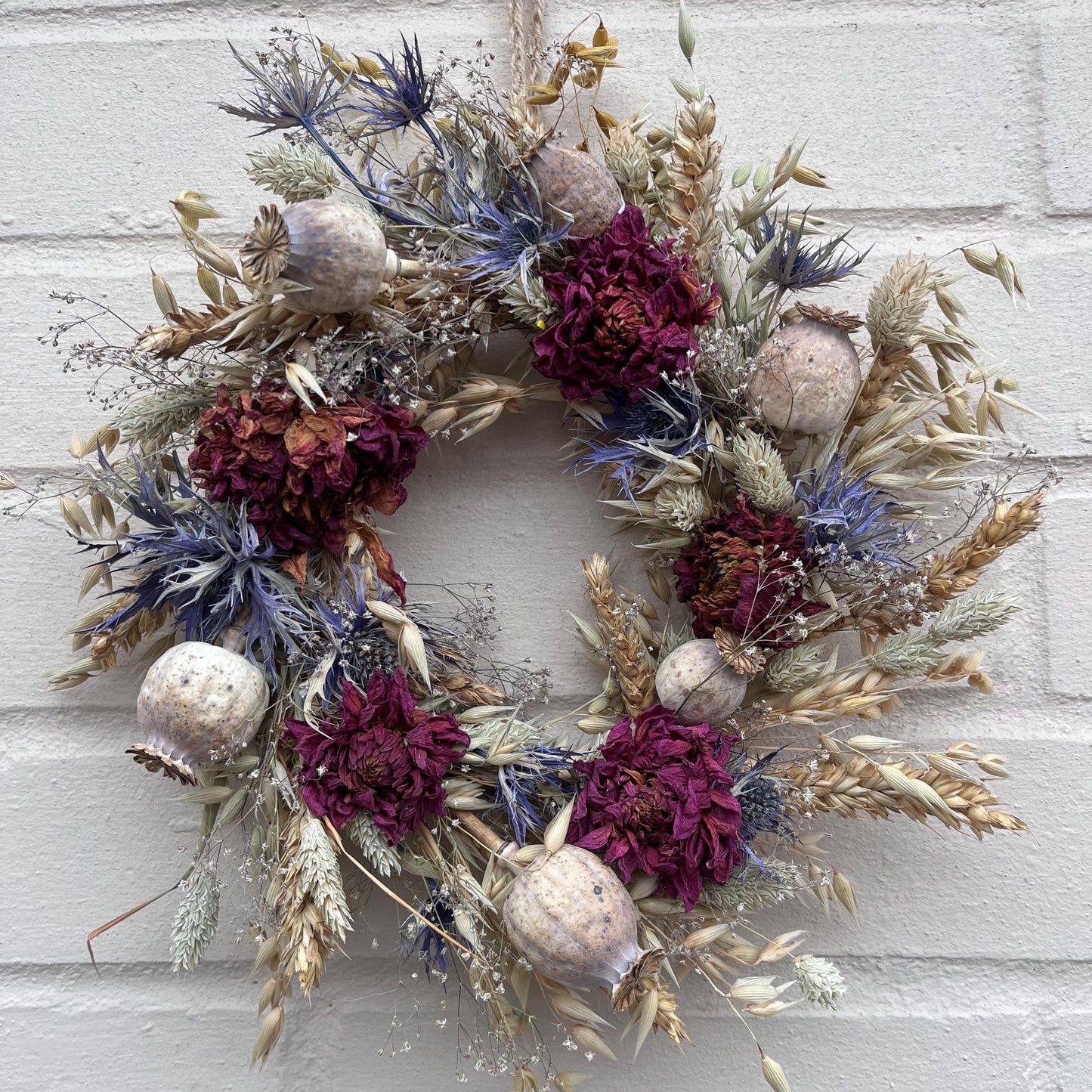 Everlasting flower | Spring  inspired decor | Easter dried flowers | Small Dried Flower Wreath | Everlastings | Spring Home Decor | 25cm