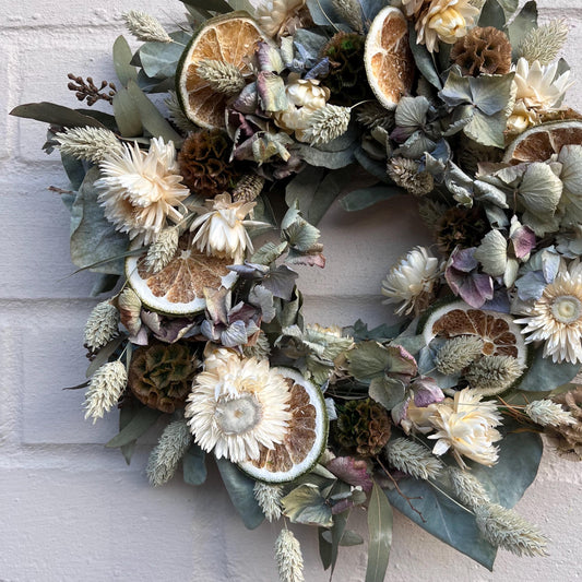 Spring dried flower wreath | Spring colours | Spring decor | Summer wreath | Everlasting dried flower wreath | Summer Door wreath | 23cm