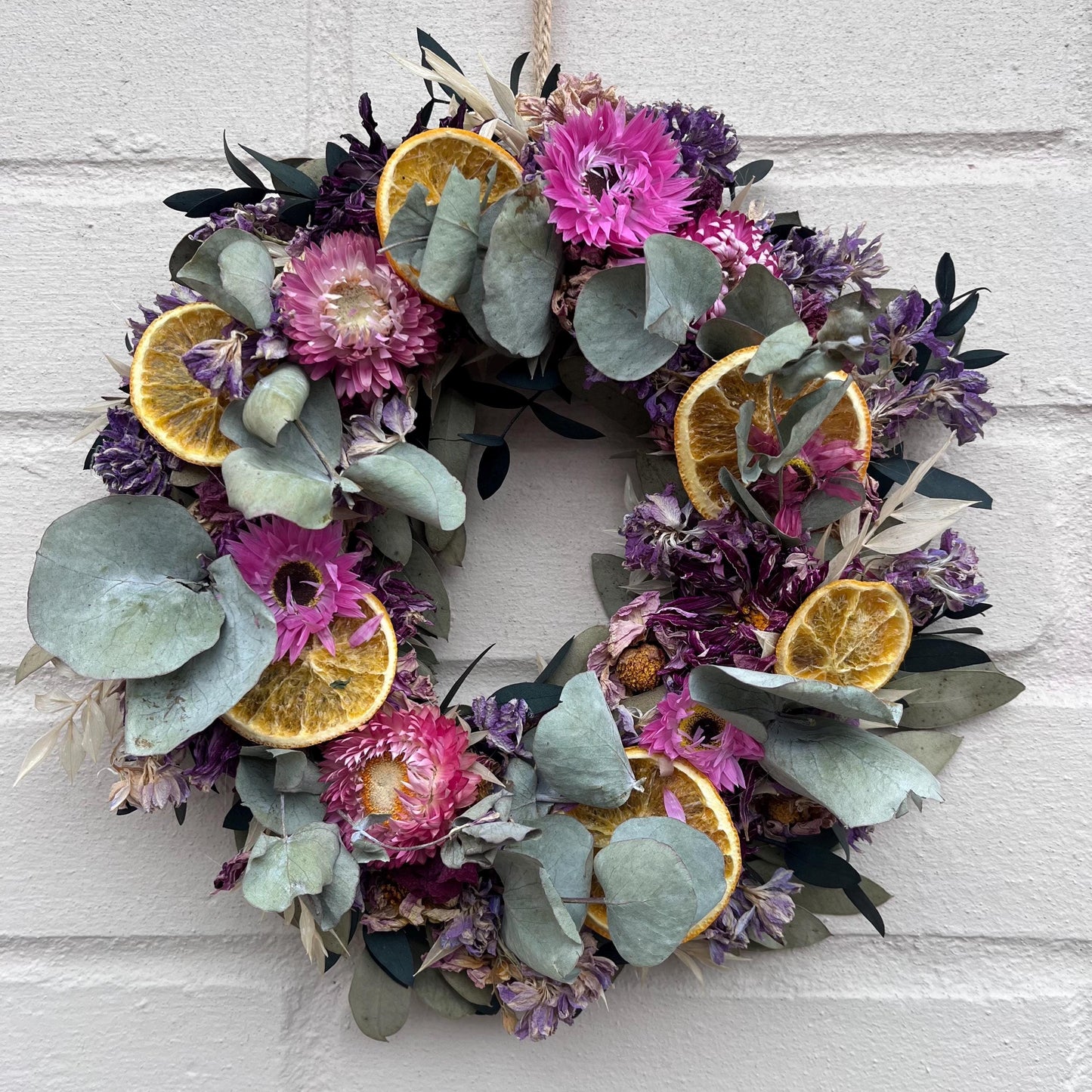 Everlasting dried flowers| Spring inspired decor | Spring dried flowers | Easter farmhouse decor | Small Dried Flower Wreath | 25x25cm