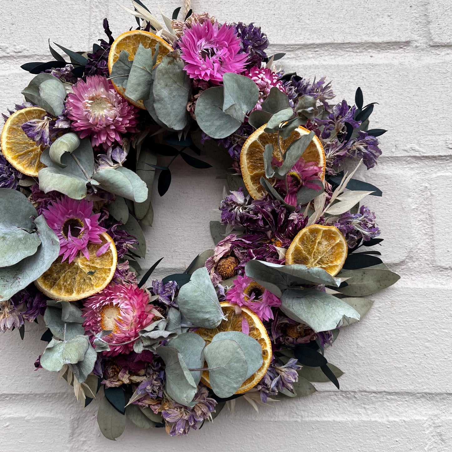 Everlasting dried flowers| Spring inspired decor | Spring dried flowers | Easter farmhouse decor | Small Dried Flower Wreath | 25x25cm