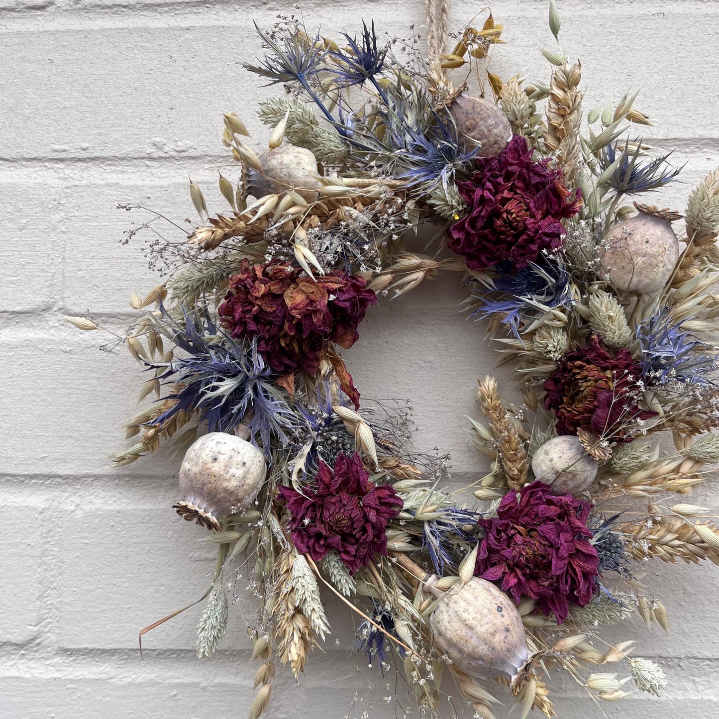 Everlasting flower | Spring  inspired decor | Easter dried flowers | Small Dried Flower Wreath | Everlastings | Spring Home Decor | 25cm