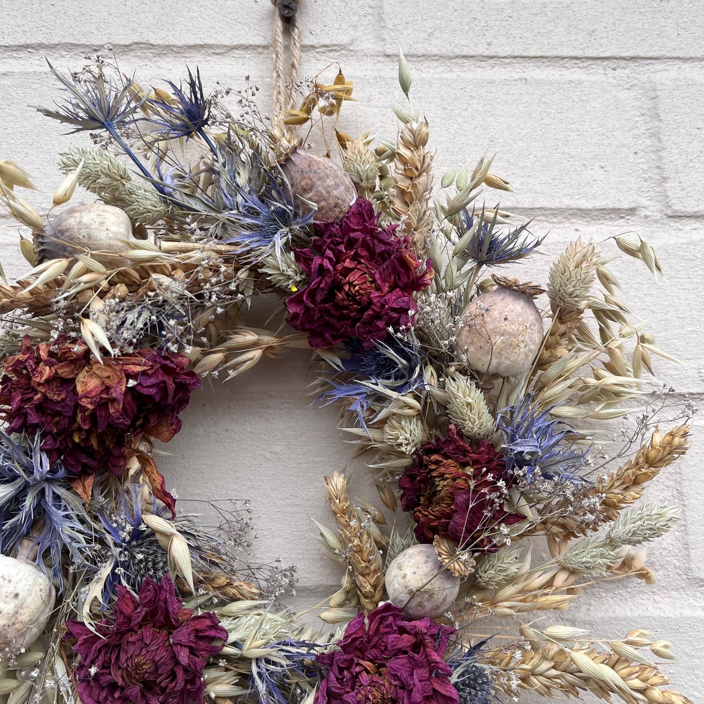 Everlasting flower | Spring  inspired decor | Easter dried flowers | Small Dried Flower Wreath | Everlastings | Spring Home Decor | 25cm