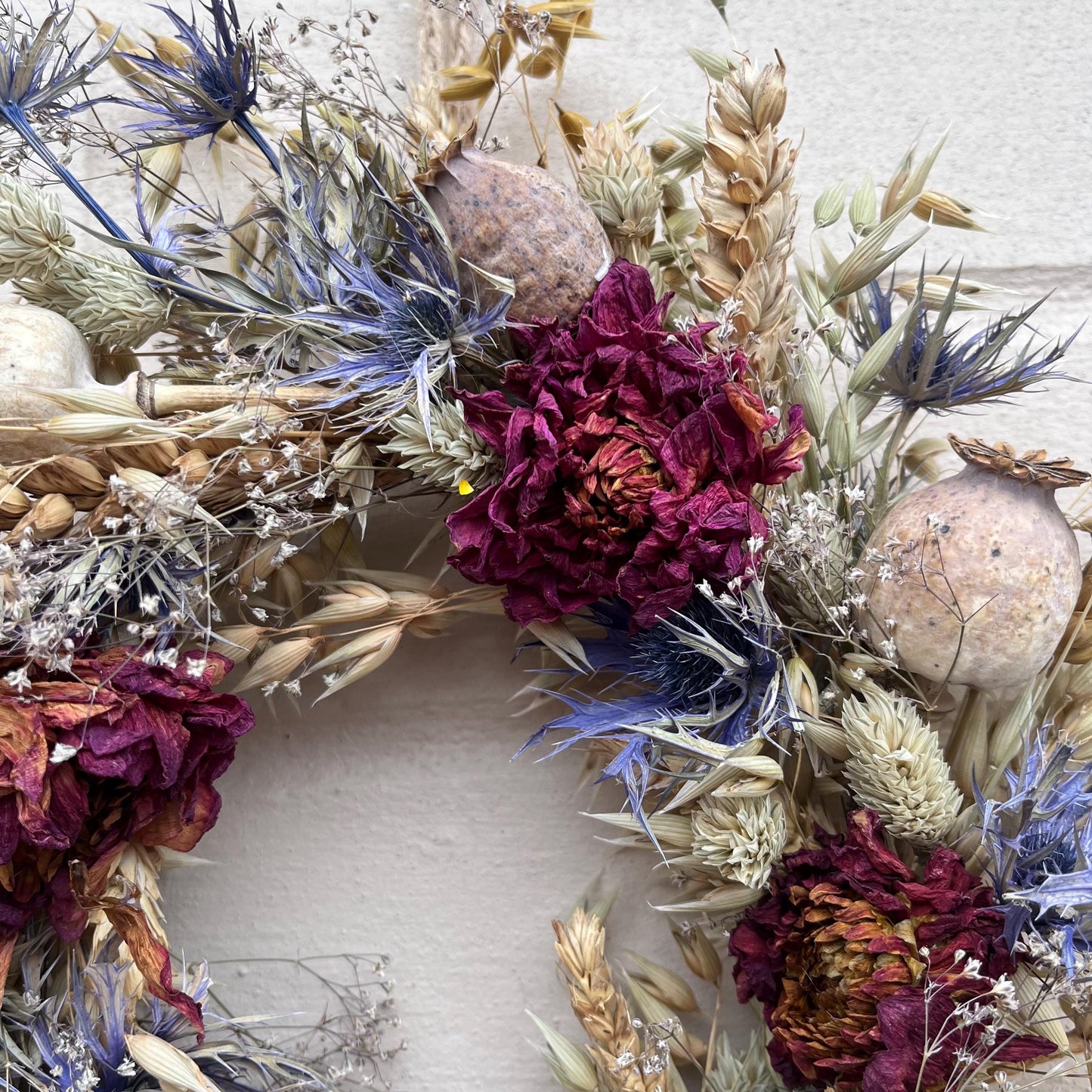 Everlasting flower | Spring  inspired decor | Easter dried flowers | Small Dried Flower Wreath | Everlastings | Spring Home Decor | 25cm