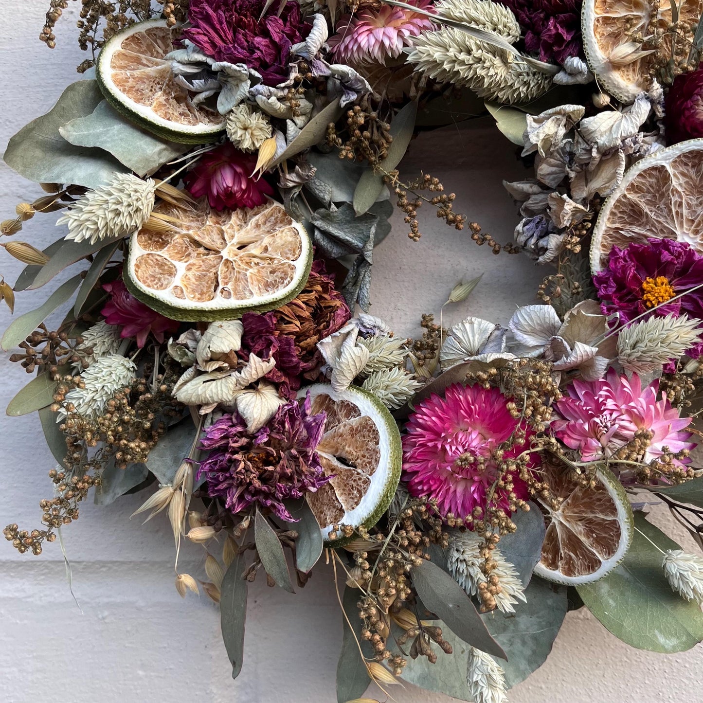 Everlasting flower | Spring inspired decor | Spring dried flowers | Small Dried Flower Wreath | Everlastings | Easter Home Decor | 25cm