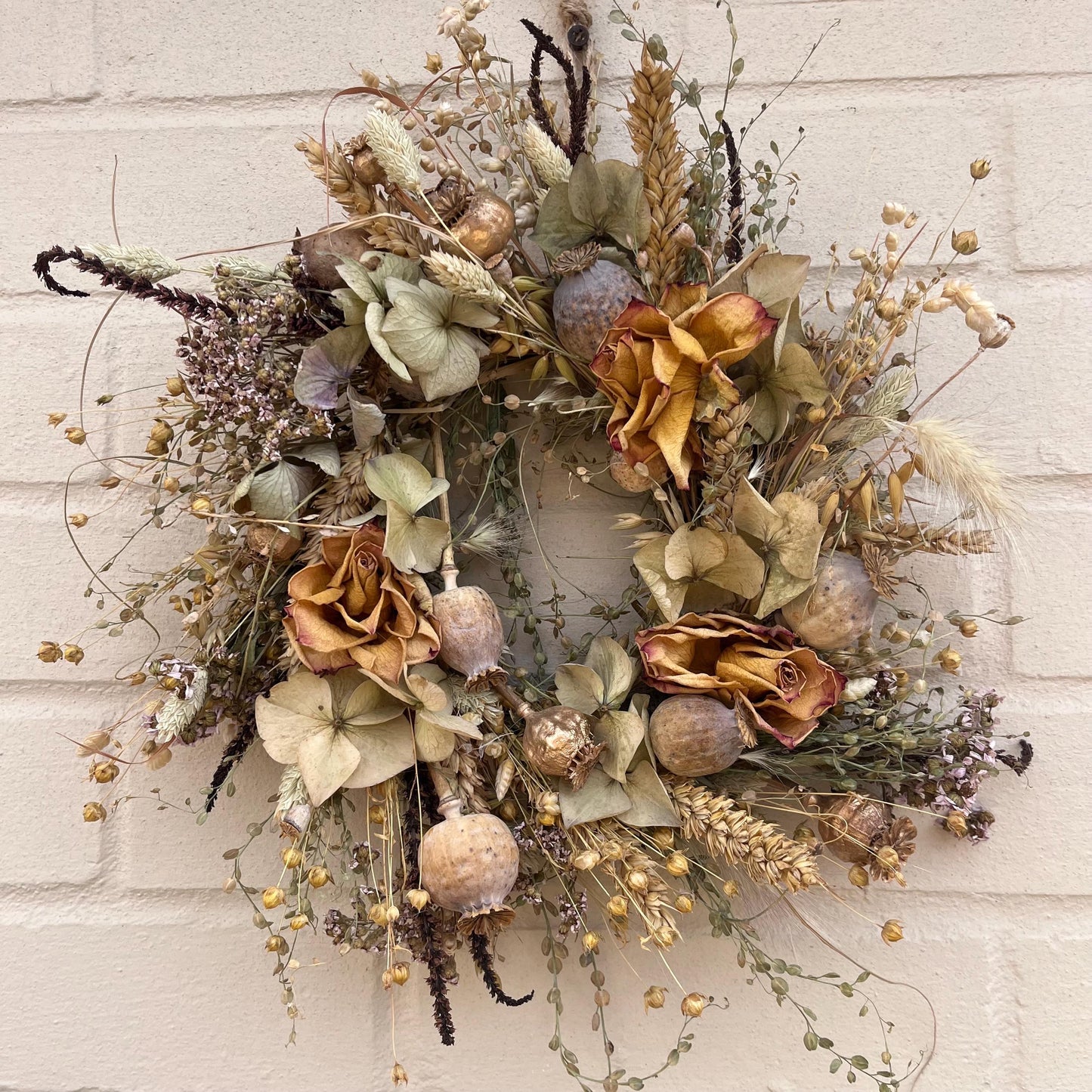 Spring wreath | Easter decorations | Dried flower wreath | Farmhouse spring decor | Small wreath | Wall hangings | 25cm