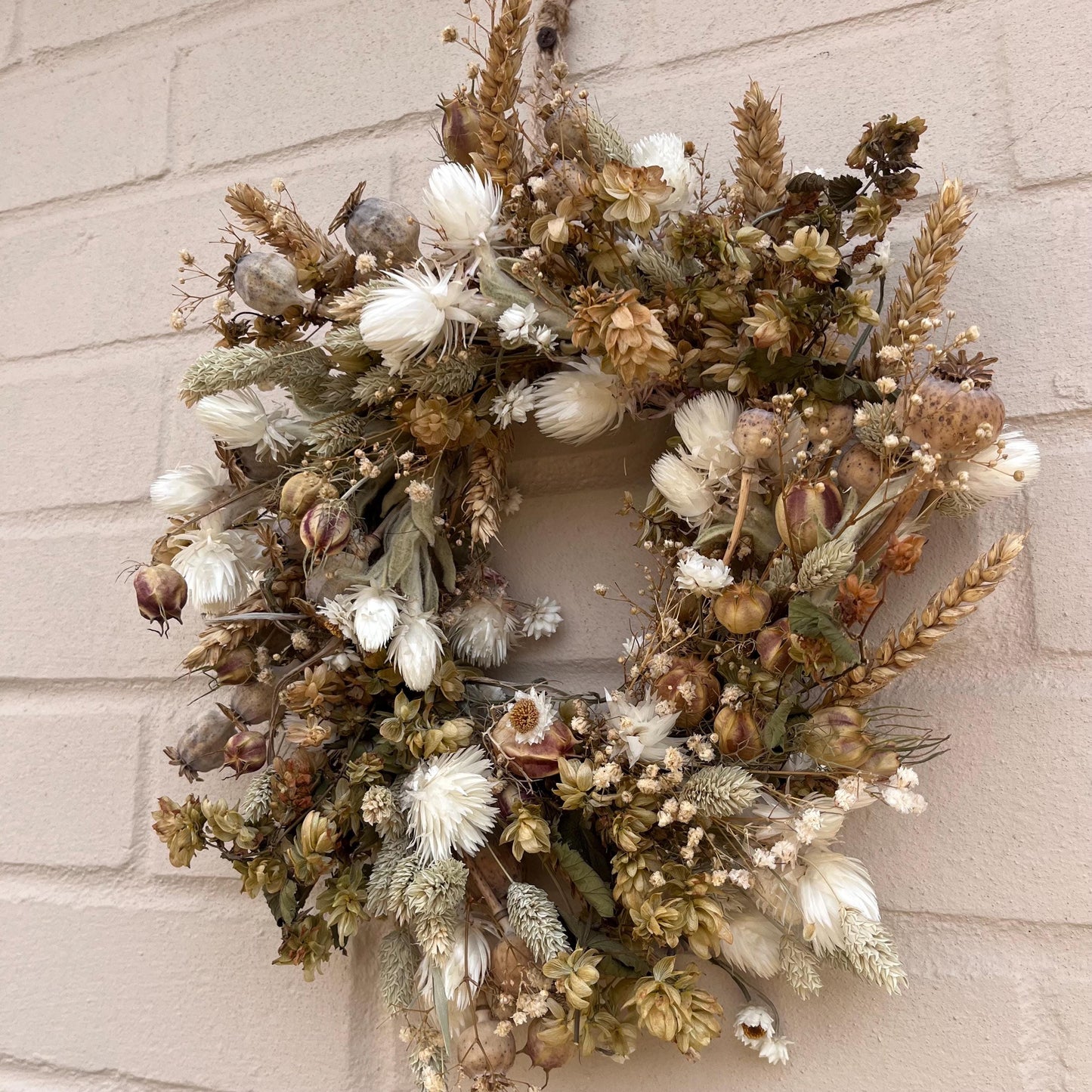 Dried flower wreath | Front door wreath | Spring decor | Spring wreath | Easter floral wreath | Everlasting decor | 24cm