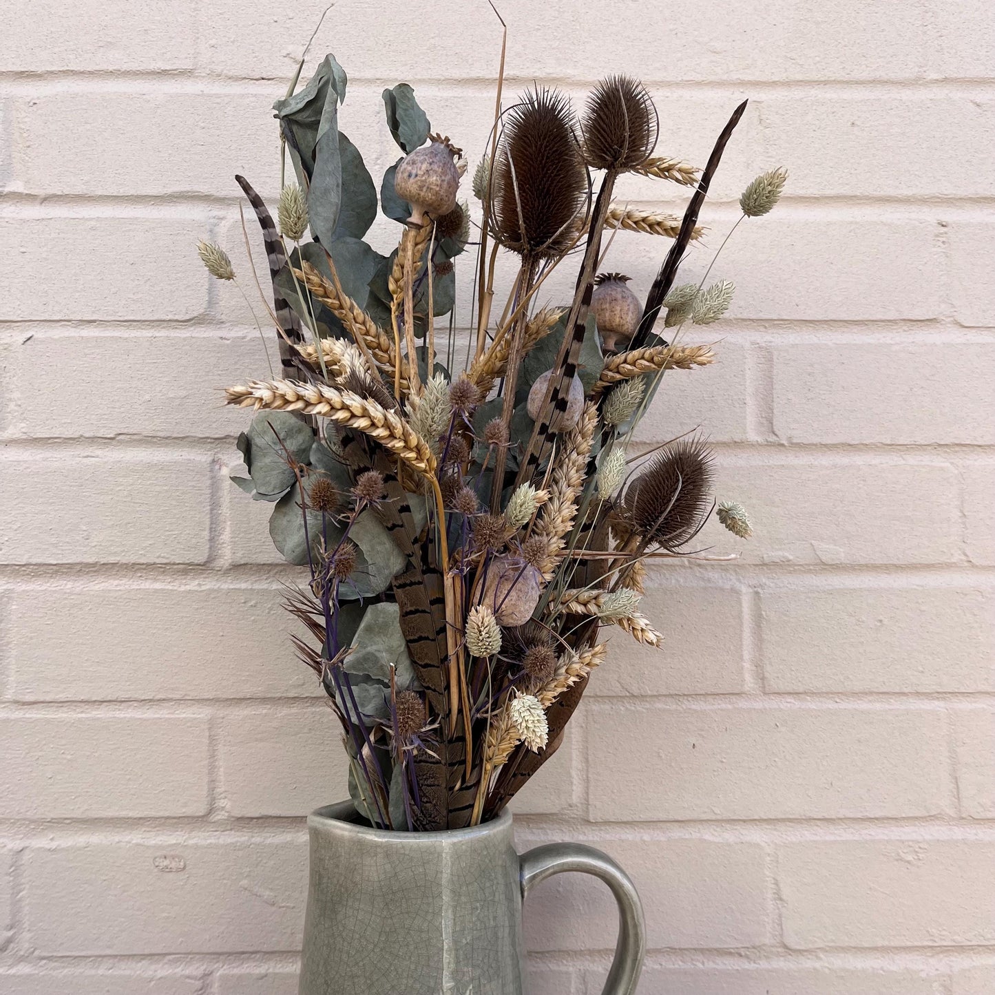 Dried flower bouquet | Spring flower bouquet | Everlasting flowers | Gifts for her | Gifts for home owners | Green flower bunch | Eucalyptus