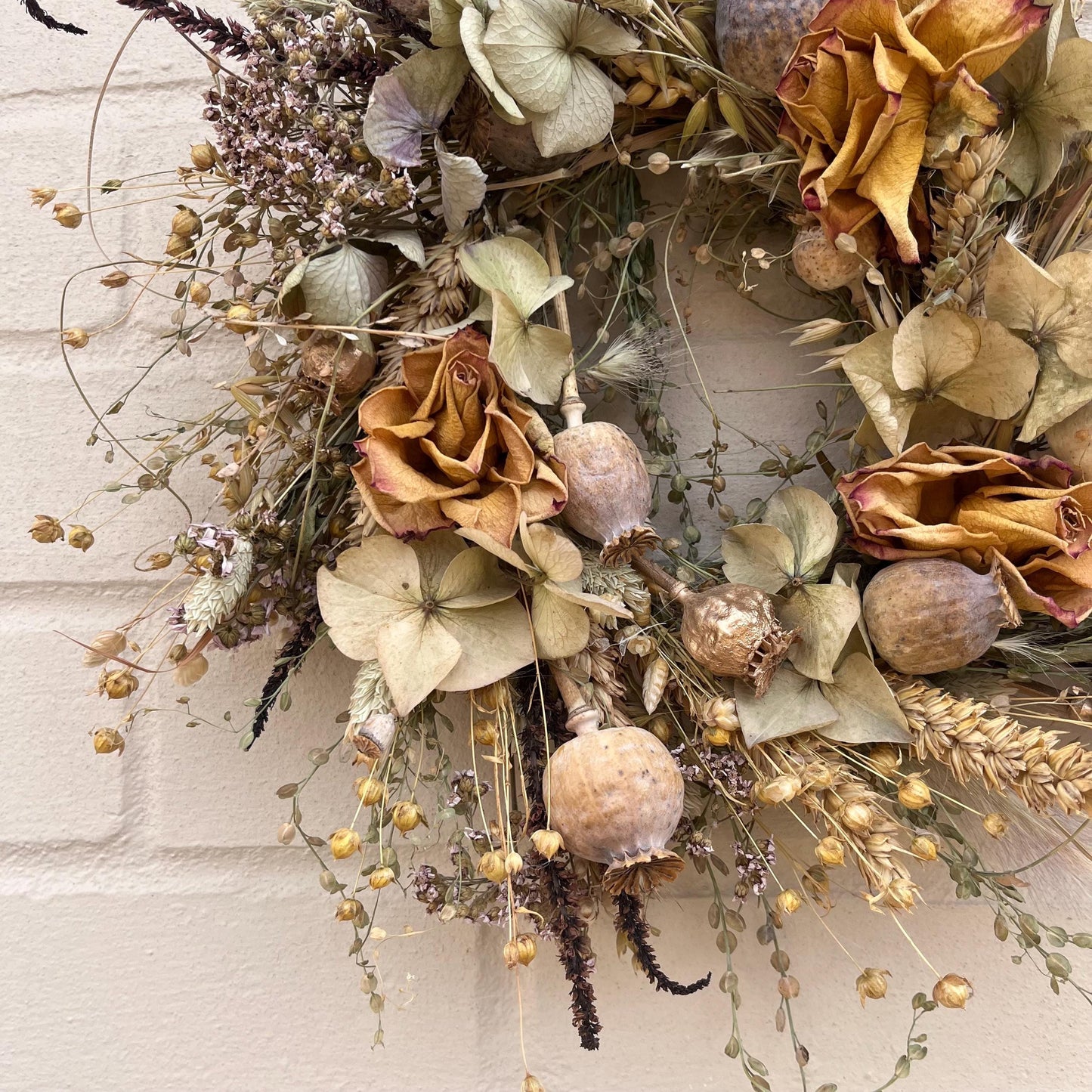 Spring wreath | Easter decorations | Dried flower wreath | Farmhouse spring decor | Small wreath | Wall hangings | 25cm