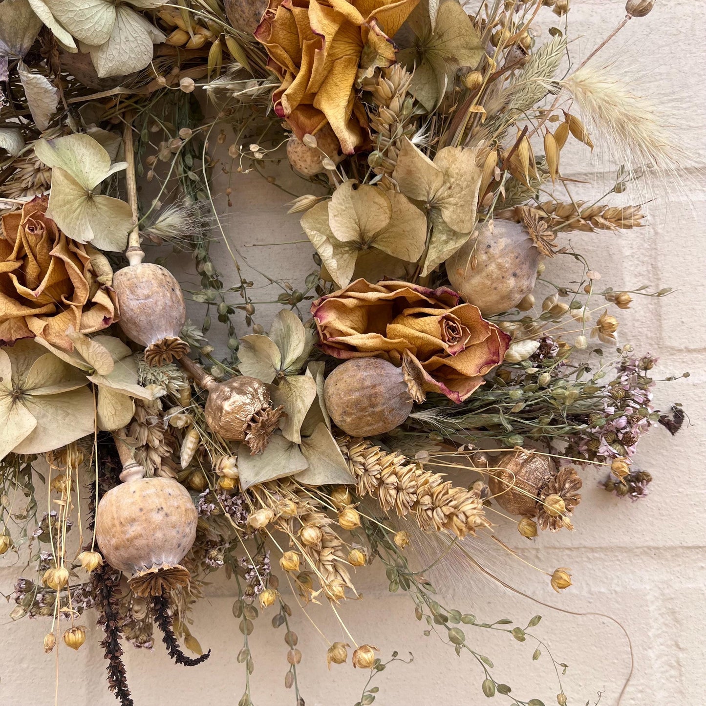 Spring wreath | Easter decorations | Dried flower wreath | Farmhouse spring decor | Small wreath | Wall hangings | 25cm