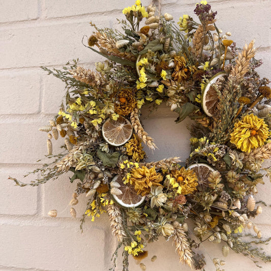 Dried flower wreath | Farmhouse style | Country living | Farmhouse wreath | Spring wreath | Spring gifts for the house | 25cm