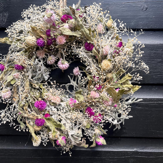 Dried flower wreath | Everlasting flower | Farmhouse style | Farmhouse home | Country living | Wreath | Farmhouse wreath | Wreath | 22cm