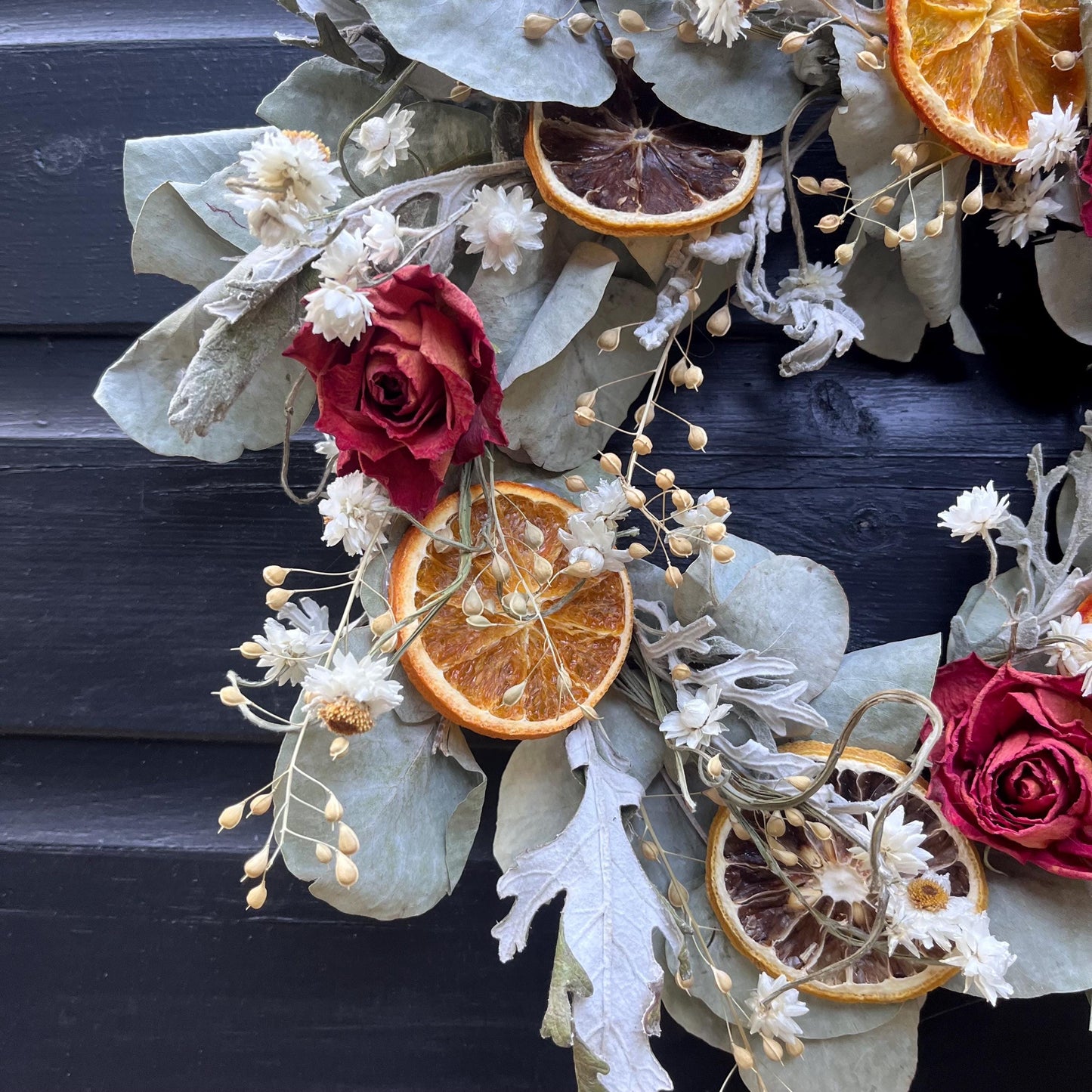 Spring wreath | Spring decorations | Dried flower wreath | Farmhouse spring decor | Small wreath | Wall hangings | 25cm