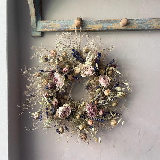 Dried flower wreath | Everlasting flower | Farmhouse style | Farmhouse home | Country living | Wreath | Farmhouse wreath | Wreath | 25cm