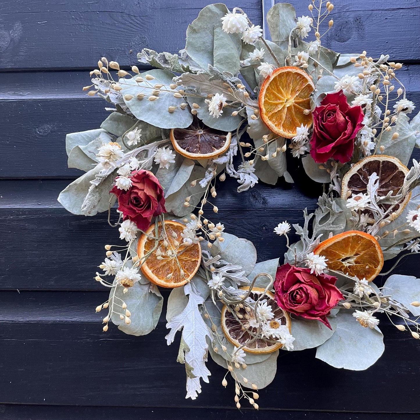 Spring wreath | Spring decorations | Dried flower wreath | Farmhouse spring decor | Small wreath | Wall hangings | 25cm
