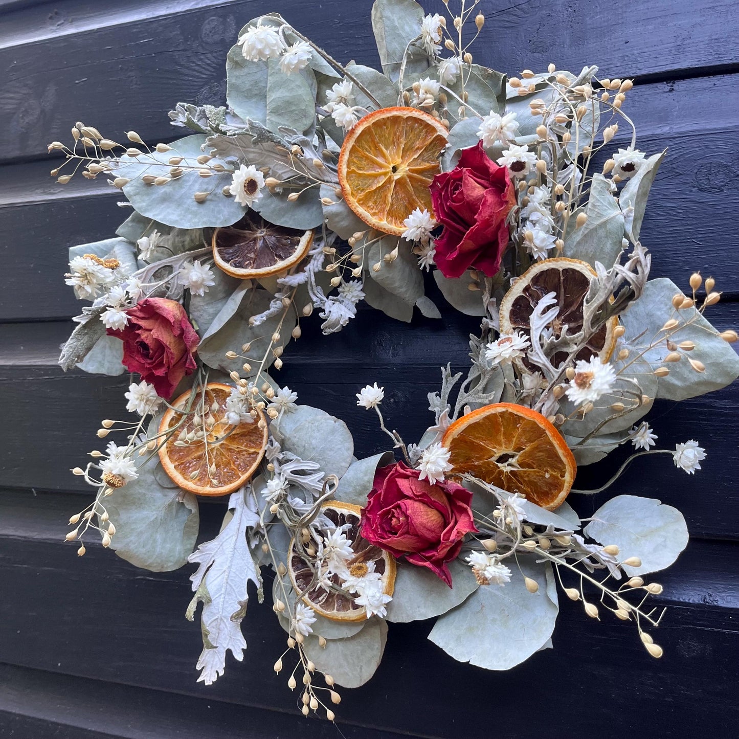 Spring wreath | Spring decorations | Dried flower wreath | Farmhouse spring decor | Small wreath | Wall hangings | 25cm
