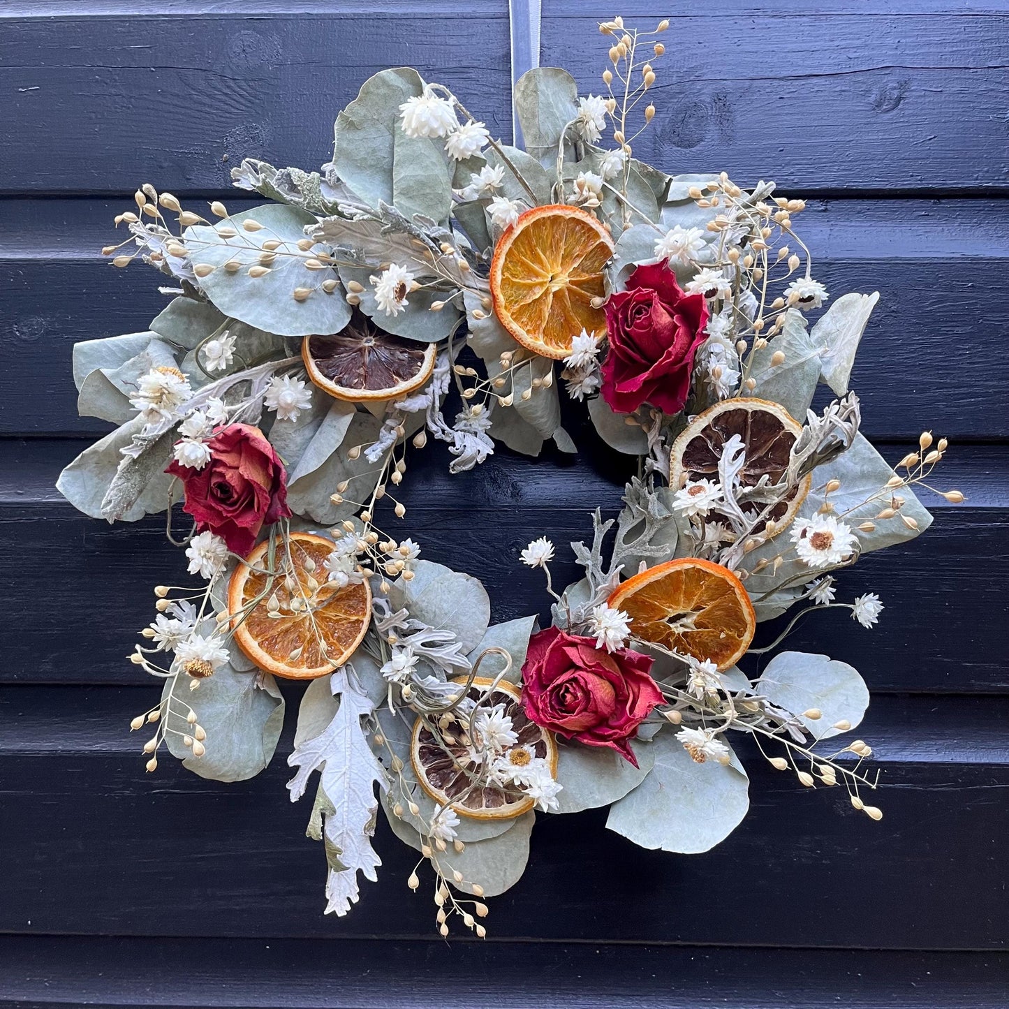 Spring wreath | Spring decorations | Dried flower wreath | Farmhouse spring decor | Small wreath | Wall hangings | 25cm