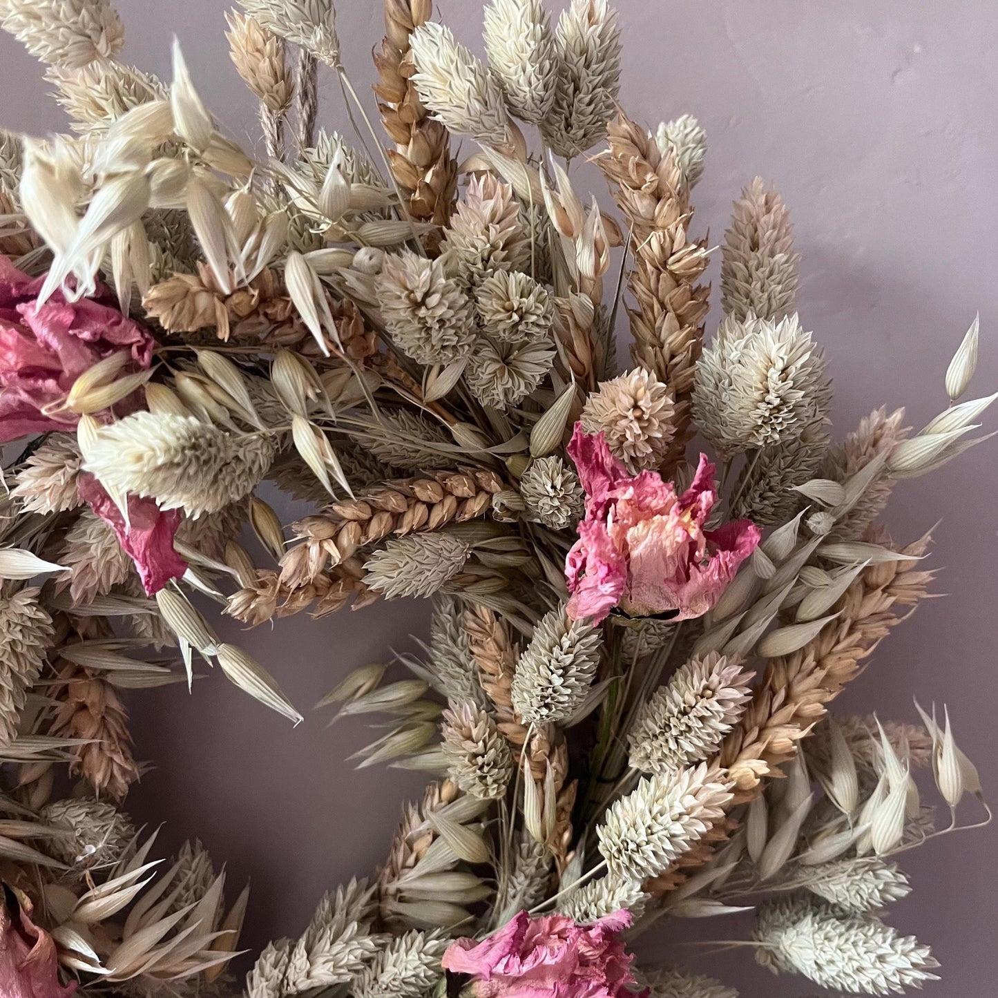 Everlasting flower | Dried flowers | Farmhouse style | Farmhouse home | Country living | Front door decor | Farmhouse wreath | 25x25cm