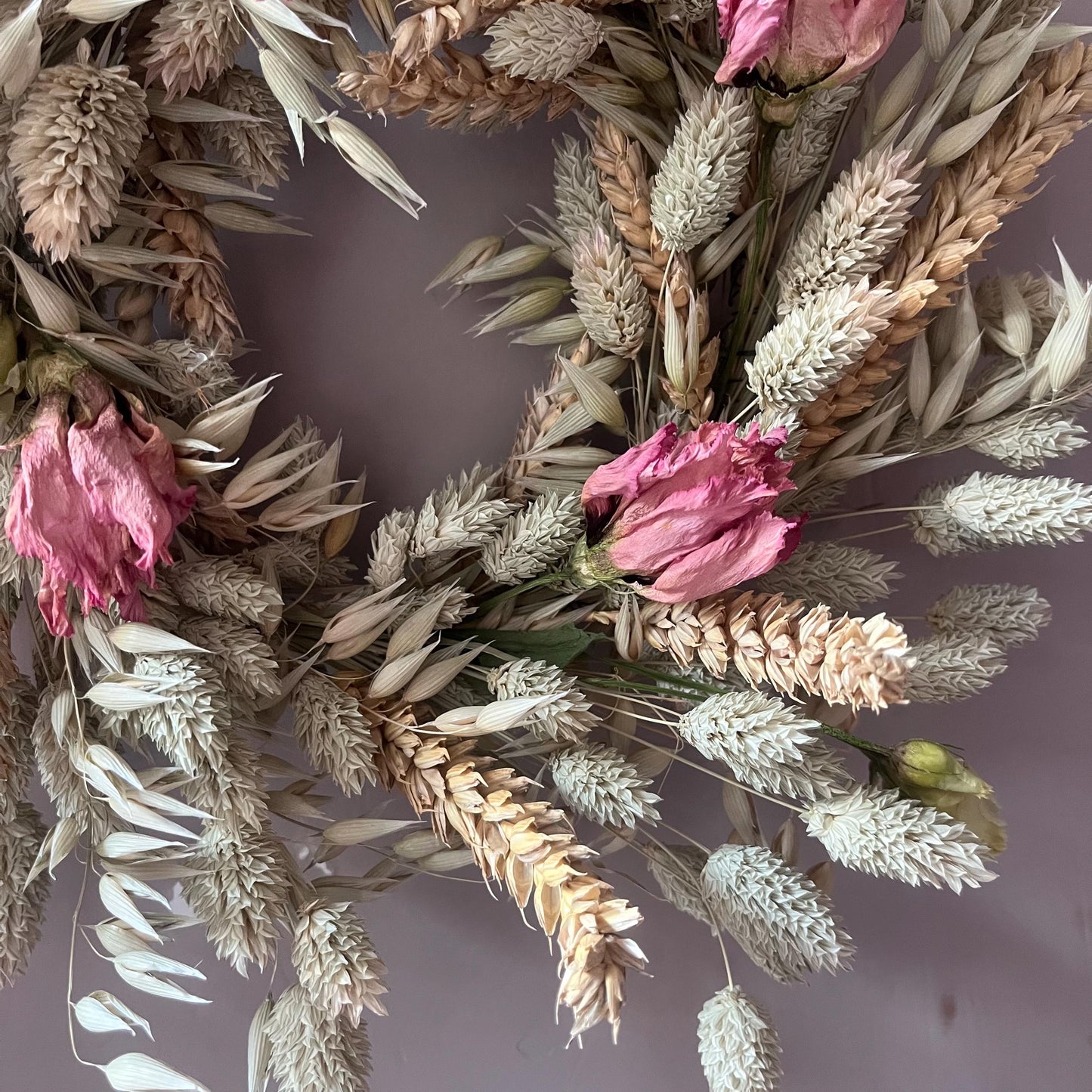 Everlasting flower | Dried flowers | Farmhouse style | Farmhouse home | Country living | Front door decor | Farmhouse wreath | 25x25cm
