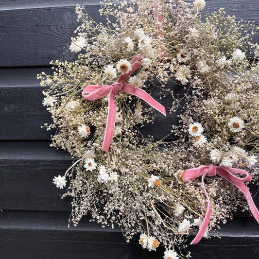 Everlasting flower | Summer inspired decor | Spring dried flowers | Small Dried Flower Wreath | Everlastings | Summer Home Decor | 25cm