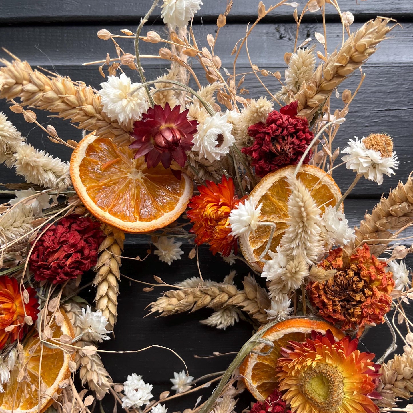 Summer flower wreath | Dried flowers | Farmhouse home | Country living | Front door decor | Farmhouse wreath | 25cm